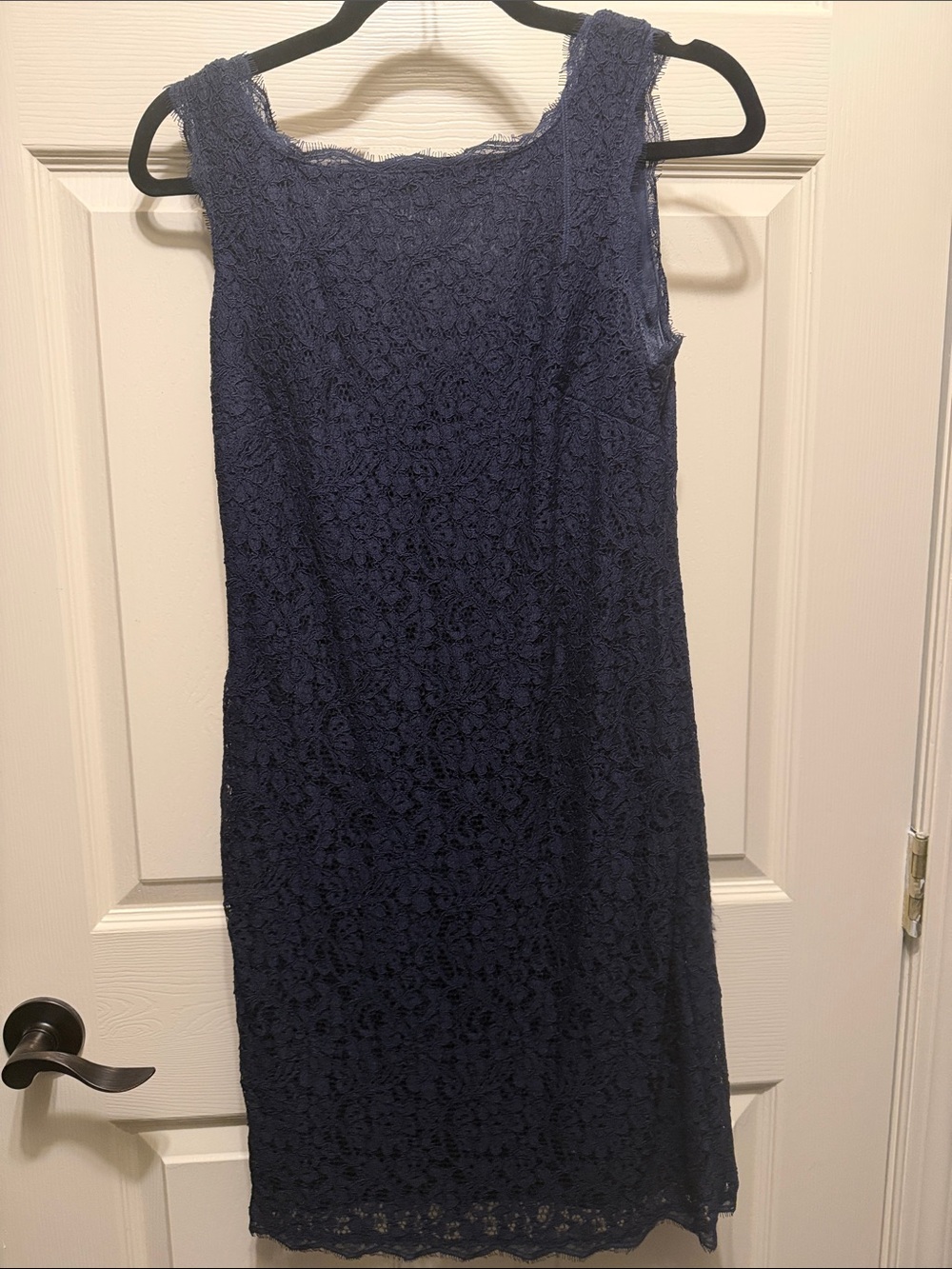 Adrianna Papell Navy Lace Midi Dress